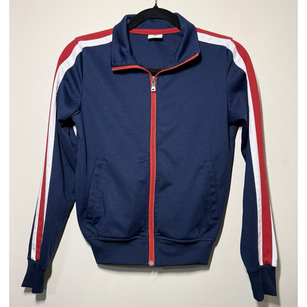 Vintage Southpole Track Jacket Youth Size Small Blue Stripe Full Zip Pockets Y2K